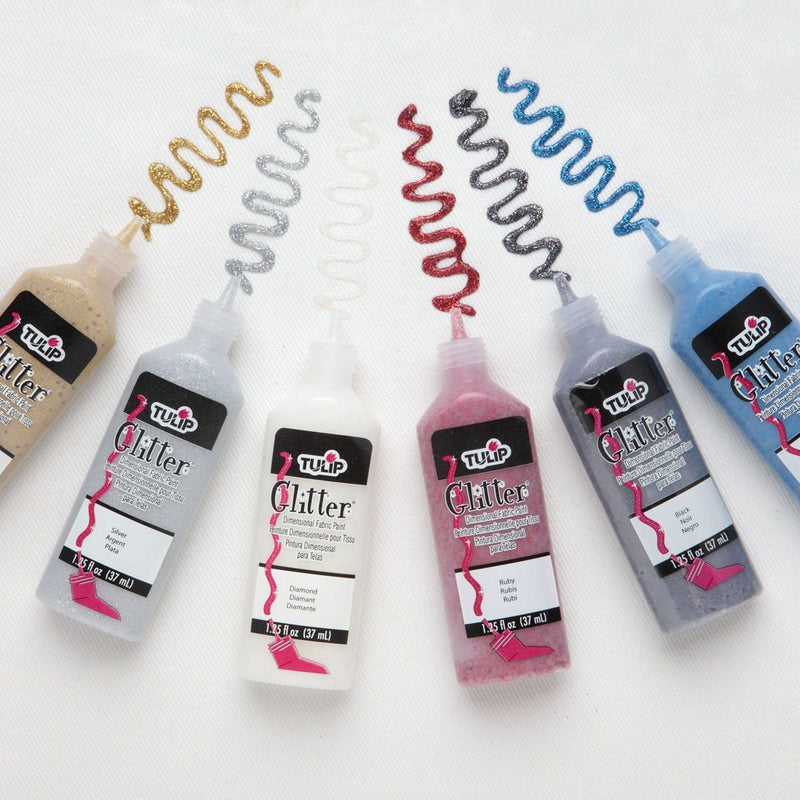 Load image into Gallery viewer, Tulip • 3d textielverf 37ml glitter 6st.