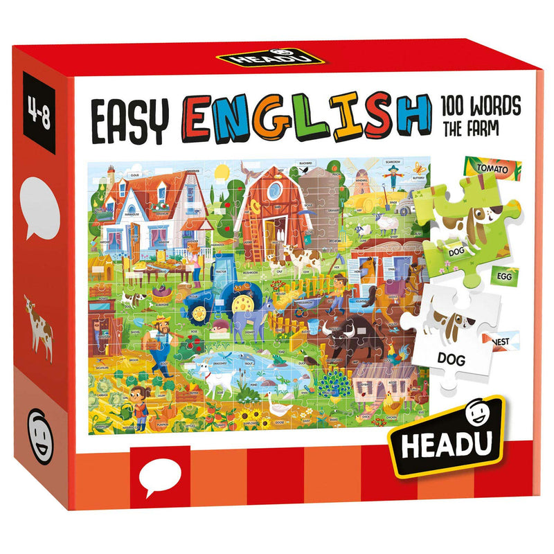 Load image into Gallery viewer, Headu Easy English 100 Words Farm, 108st. (EN)
