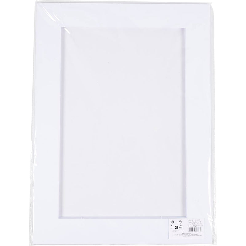 Cargue la imagen en el visor de la galería, Https: www.cchobby.nl passepartout-lijsten-a3-vel-35x48-cm-dikte-0-4-mm-270-gr-wit-25-stuk-1-doos