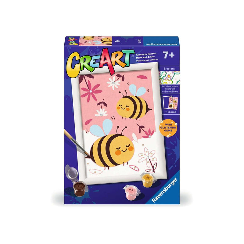 Load image into Gallery viewer, Ravensburger creart schilderen op nummer - vrolijke bijen
