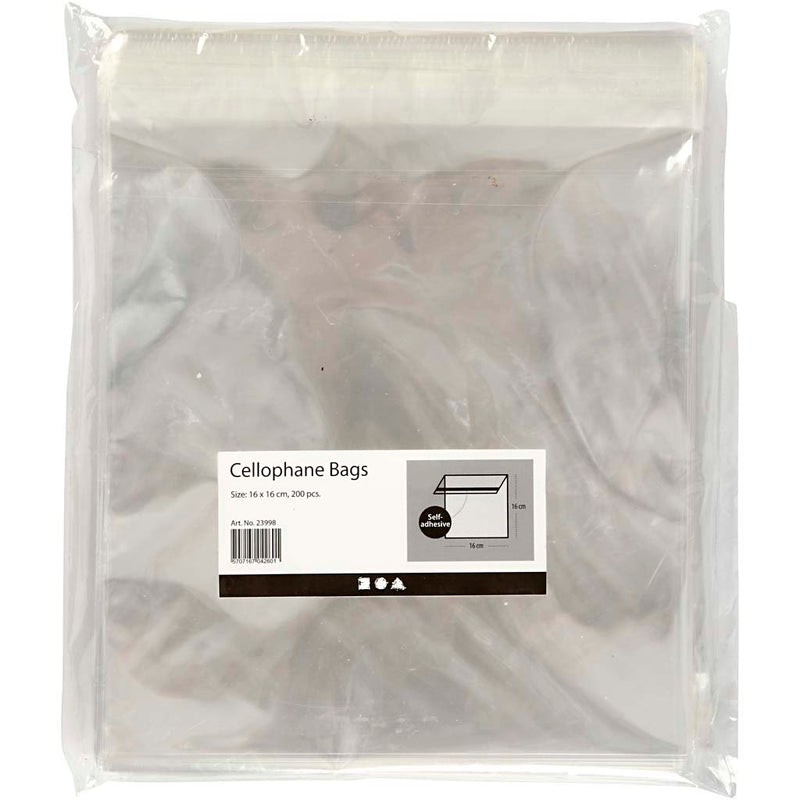 Load image into Gallery viewer, Creativ company https: www.cchobby.nl cellofaan-zakjes-h-16-cm-b-16-cm-dikte-25-my-200-stuk-1-doos