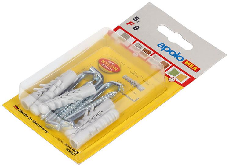 Afbeelding laden in galerijviewer, Celo 1015384 - 5 nylon pluggen f 8 mm + schroefduimen 502621 | 5 stuks