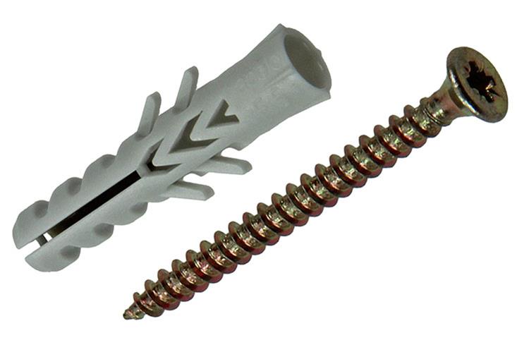 Afbeelding laden in galerijviewer, Celo 1015375 - 20 nylon pluggen f + sps 5 mm + schroeven 502615 | 5 stuks