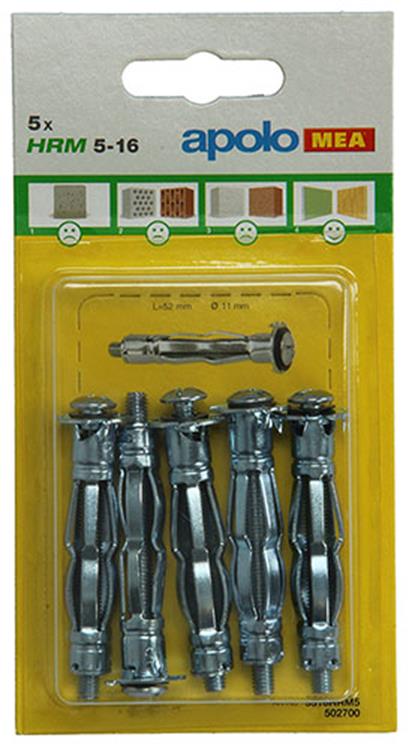Afbeelding laden in galerijviewer, Celo 1015453 - 5 metale gipsplaatpluggen hrm 502700 11mm 5x16mm | 5 stuks