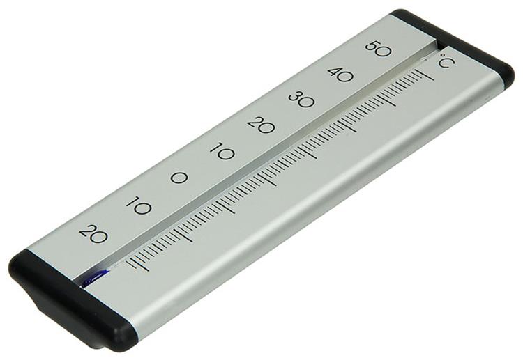 Afbeelding laden in galerijviewer, 1010127 - thermometer aluminium binnen- buiten silver 20cm | 2 stuks