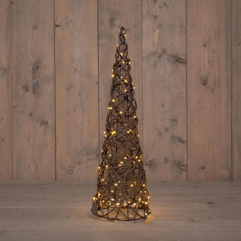 Chargez l'image dans la visionneuse de la galerie, Anna's collection verlichte kegel 100led classicwarm 60cm werkt op 3xaa batterijen met 6uur timer