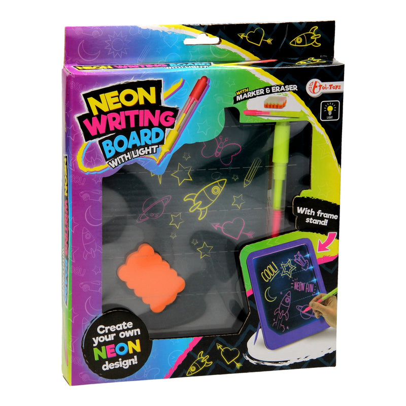 ギャラリービューアに画像をロードする, Toi-toys tekenbord neon glow met stift en spons