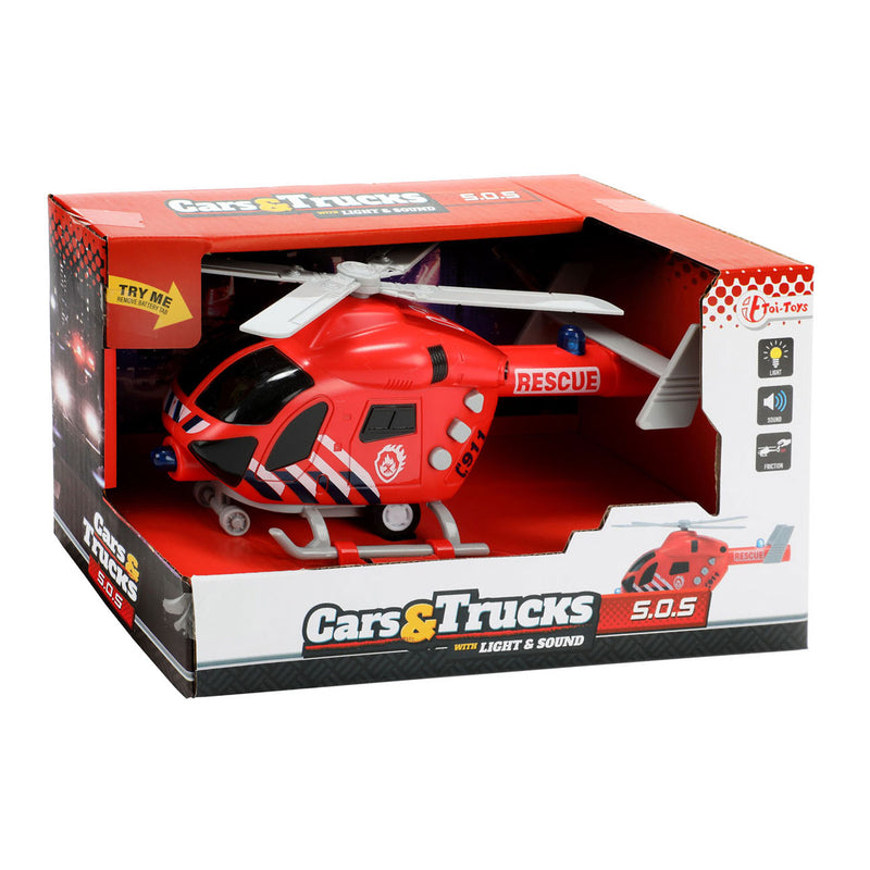 Afbeelding laden in galerijviewer, Toi-toys vehicool brandweer helikopter met licht en geluid