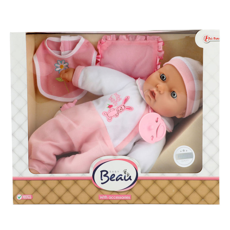 Load image into Gallery viewer, Toi-toys baby beau babypop met fles en slabber, 40cm