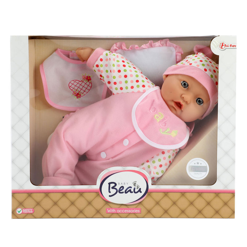 Load image into Gallery viewer, Toi-toys baby beau babypop met fles en slabber, 40cm