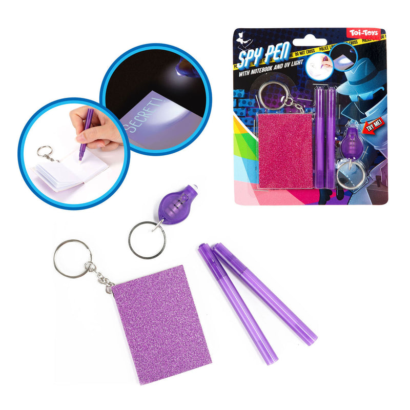 Load image into Gallery viewer, Toi-toys notitieboek met uv lamp en geheimschrift pen