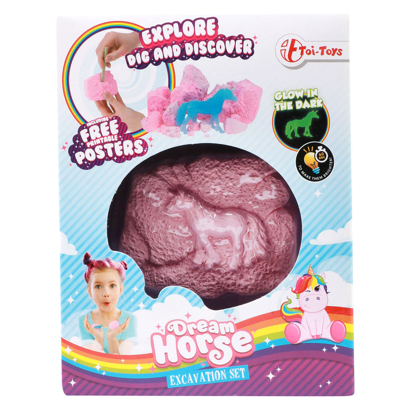 Load image into Gallery viewer, Toi-toys uitgraafset eenhoorn glow in the dark