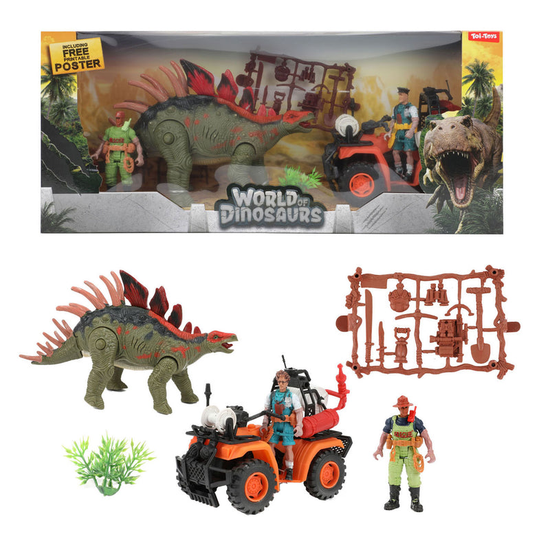 Load image into Gallery viewer, World of Dinosaurs Speelset Quad met Dino