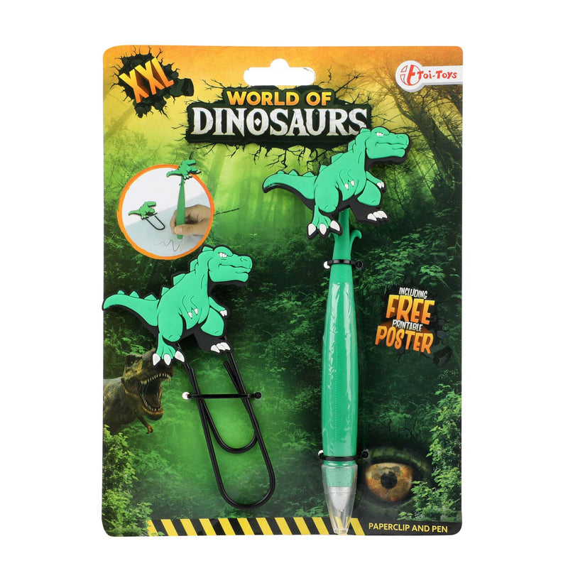 Load image into Gallery viewer, Toi-toys dinosaurus mega paperclip met pen