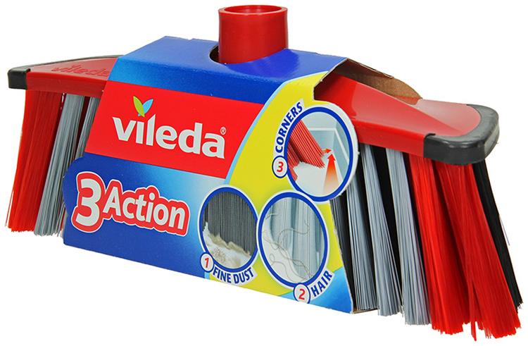 Afbeelding laden in galerijviewer, Vileda 3action bezem binnen rood grijs