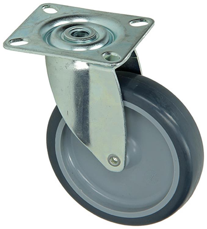Afbeelding laden in galerijviewer, Mack by tente 1003695 - rubber rol 2 kogell.met plaat ø100mm | 8 stuks
