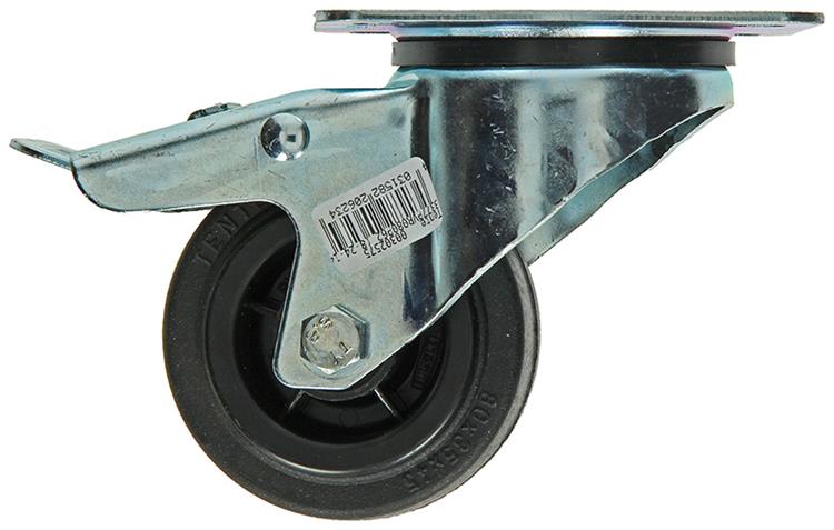 Afbeelding laden in galerijviewer, Mack by tente 1049120 - zw wiel bevestigingsplaat + rem rubber met nylon velg 80mm | 8 stuks