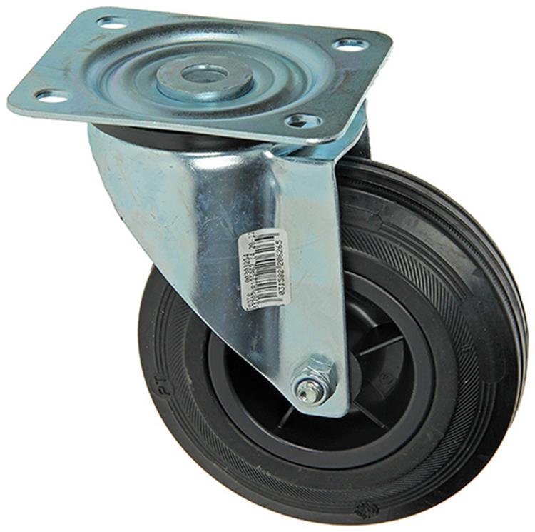 Afbeelding laden in galerijviewer, Mack by tente 1049125 - zwenkwiel bevestigingsplaat rubber met nylon velg 125mm | 8 stuks