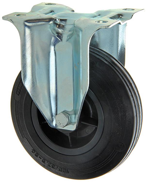 Afbeelding laden in galerijviewer, Mack by tente 1049127 - vast wiel bevestigingsplaat rubber met nylon velg 125mm | 4 stuks