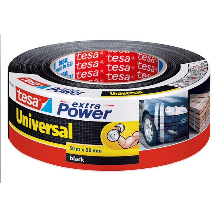 Afbeelding laden in galerijviewer, Tesa textieltape extra power universeel ducttape textielversterkt voor repareren – zwart 50m x 50mm