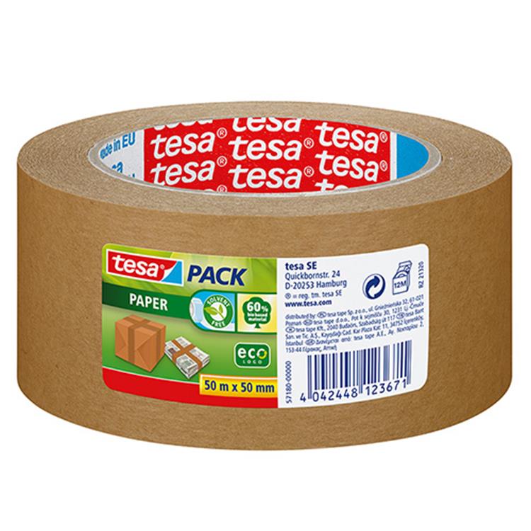 Afbeelding laden in galerijviewer, Tesa verpakkingstape papier - bruin - 50mx50mm