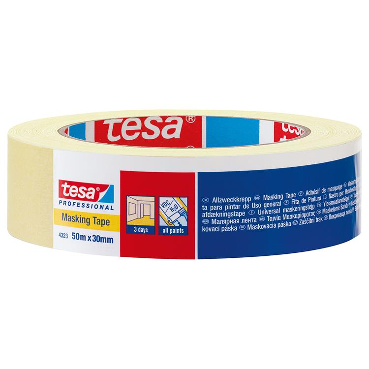 Afbeelding laden in galerijviewer, Tesa professional tesa standard 04323-00042-00 schilderstape tesakrepp beige (l x b) 50 m x 30 mm 1 stuk(s)