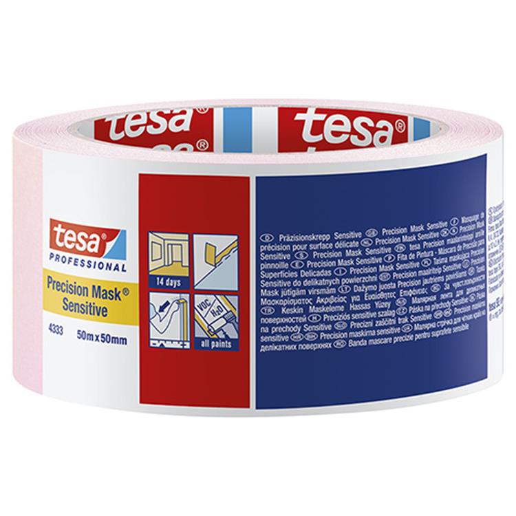 Afbeelding laden in galerijviewer, Tesa professional tesa precision sensitive 04333-00021-02 maskeertape präzisionskrepp lichtroze (l x b) 50 m x 50 mm 1 stuk(s)