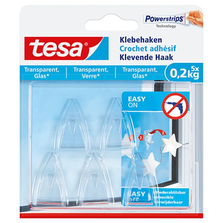 Afbeelding laden in galerijviewer, Tesa 1051177 - deco haak transp. - 200g | 10 stuks