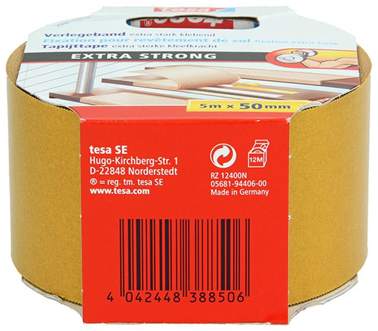 Afbeelding laden in galerijviewer, Tesa 1054487 - tapijttape extra strong 5m x 50mm | 6 stuks