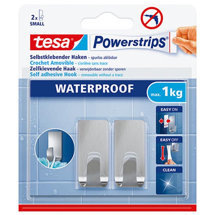 Load image into Gallery viewer, Tesa 1059022 - powerstrips waterproof haken rvs rechthoekig small | 8 stuks