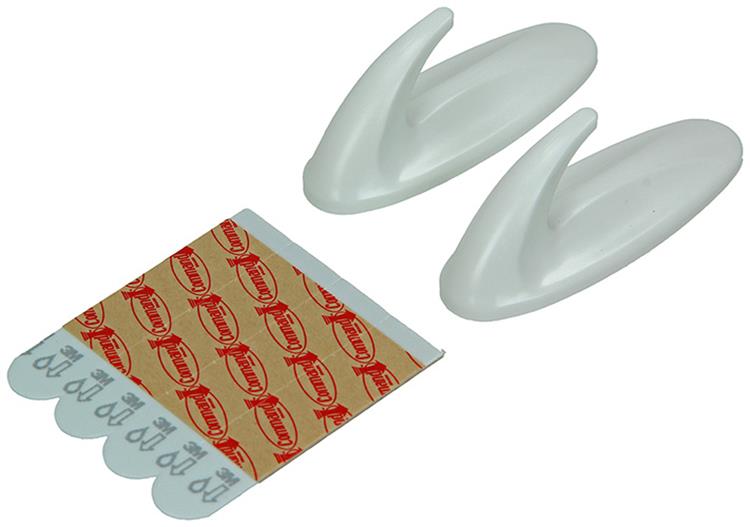 Afbeelding laden in galerijviewer, 3m command decohaak, medium, draagvermogen 1,4 kg, wit, waterbestendig, blister van 2 stuks