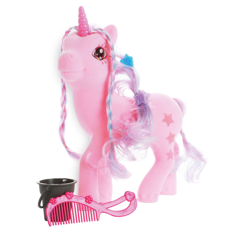 Afbeelding laden in galerijviewer, Toi-toys eenhoorn speelgoed fluweelzacht met accessoires en borstelplezier.