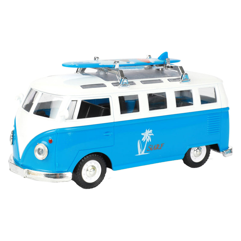 Load image into Gallery viewer, Toi-Toys Pull-back Retro Bus met Licht en Geluid