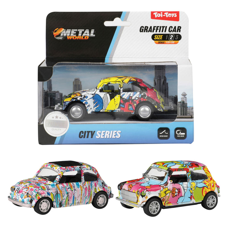 Load image into Gallery viewer, Toi-toys metal pull-back graffiti auto
