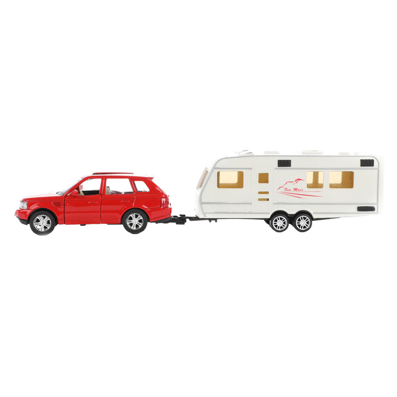 Load image into Gallery viewer, Toi-toys metalworld pull-back auto met caravan - 1:48