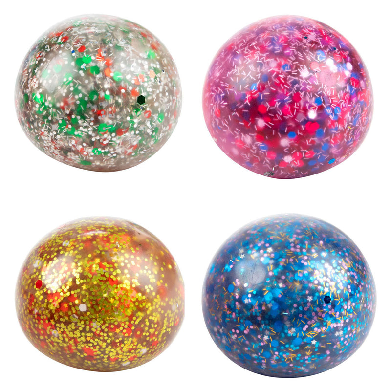 Load image into Gallery viewer, Toi-toys fun knijpbal night gevuld met glittergel, 6cm