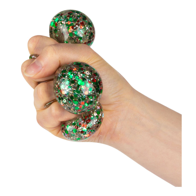 Load image into Gallery viewer, Toi-toys fun knijpbal night gevuld met glittergel, 6cm