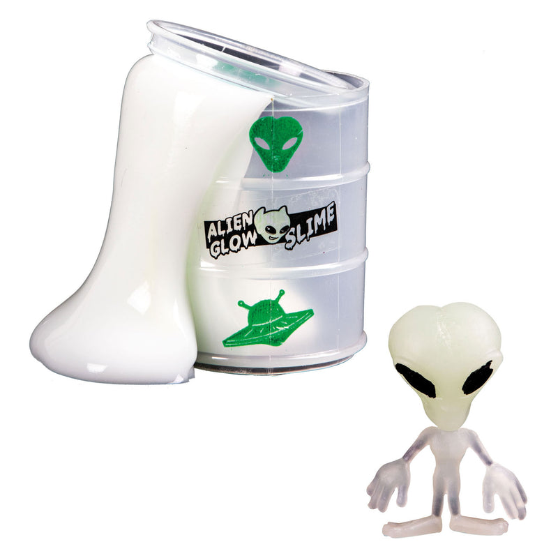 Laden Sie das Bild in Galerie -Viewer, Toi-toys glow n fun olievat met glow in te dark slijm alien