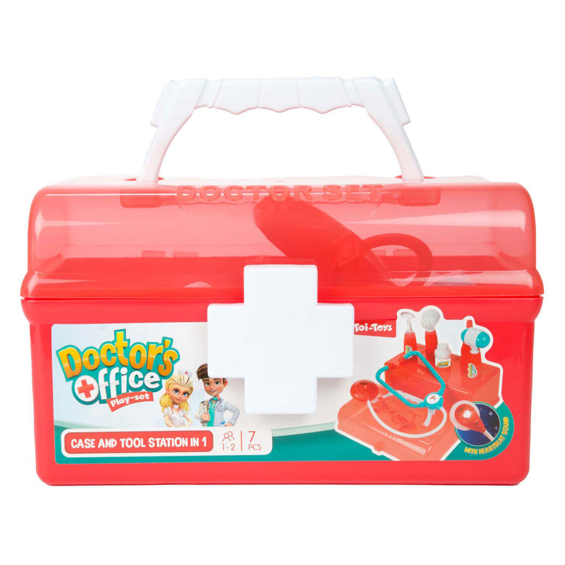 Load image into Gallery viewer, Toi-toys dokterskoffer rood met accessoires, 7dlg.