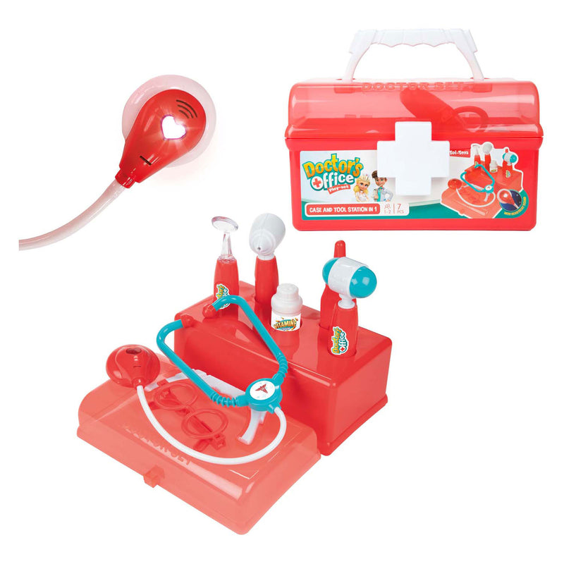 Load image into Gallery viewer, Toi-toys dokterskoffer rood met accessoires, 7dlg.