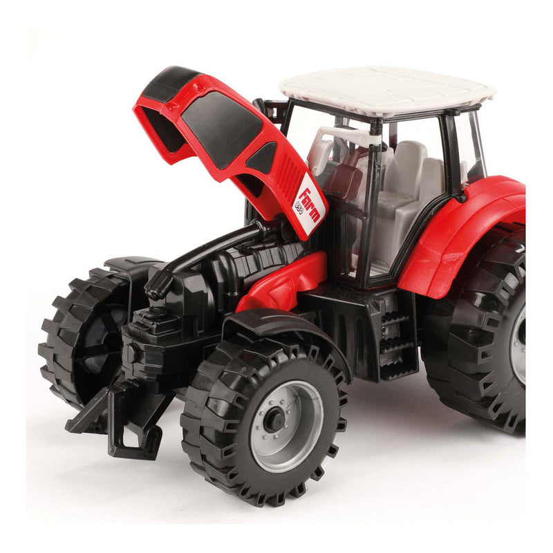 Afbeelding laden in galerijviewer, Toi-toys tractor met frictie rood, 19cm