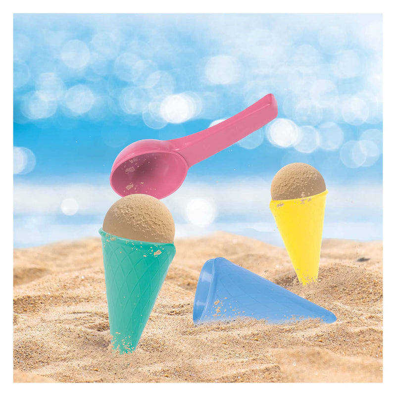 Cargue la imagen en el visor de la galería, Toi-toys play out strandset ijsjes met 4 hoorntjes en schep