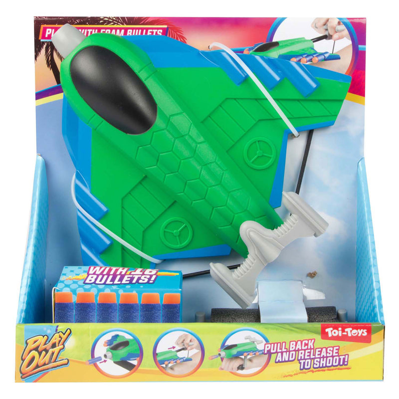 Afbeelding laden in galerijviewer, Toi-toys play out vliegtuig shooter met 16 foam pijlen
