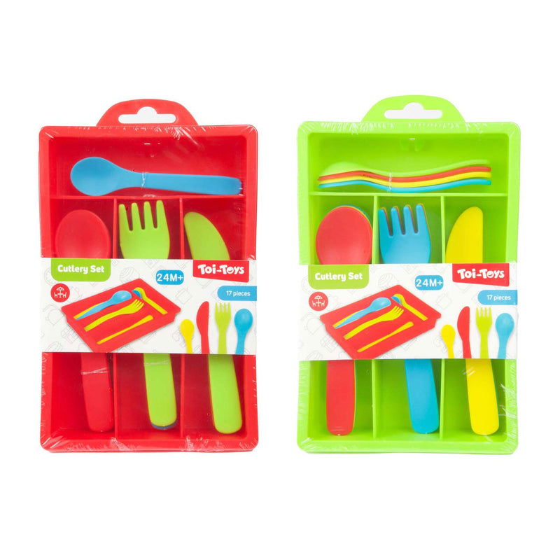 Load image into Gallery viewer, Toi-toys home food bestekset met bak, 16dlg.