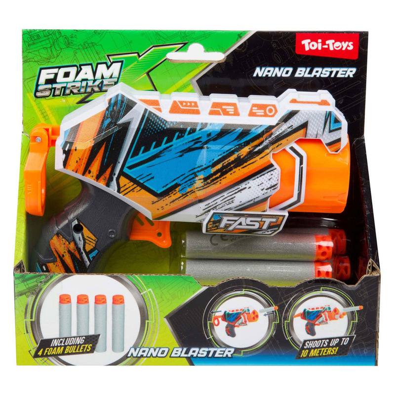 Afbeelding laden in galerijviewer, Toi-toys foam strikex afschietpistool nano blaster met 4 foampijlen