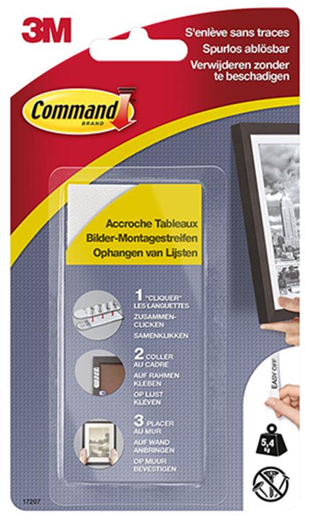 Cargue la imagen en el visor de la galería, 3m 1006181 - vastklikstrips smalle lijst | 10 stuks