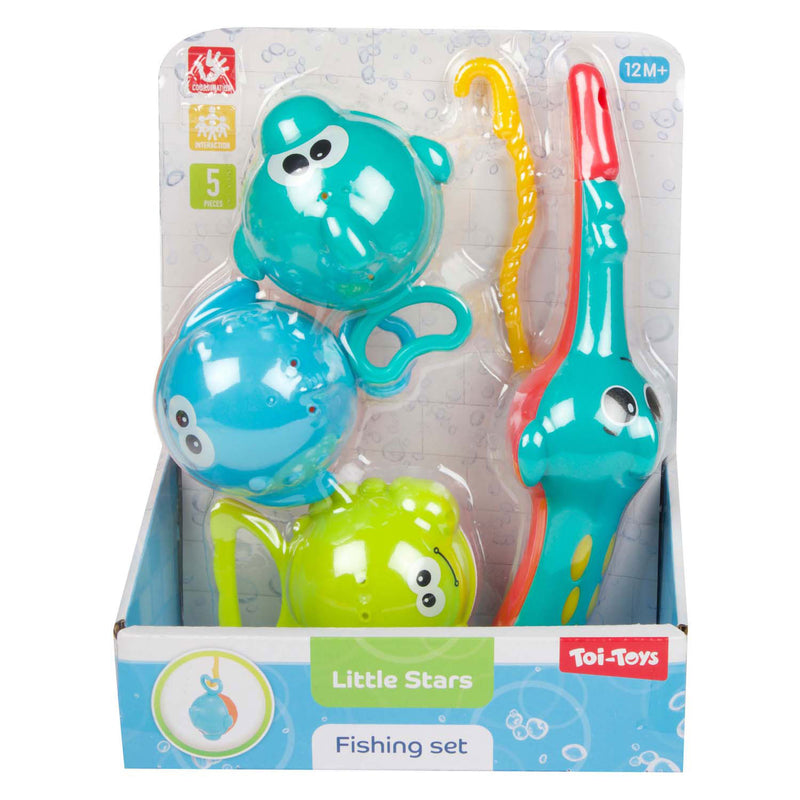 ギャラリービューアに画像をロードする, Toi-toys little stars badspeelgoed vishengel met 3 vissen, 4dlg.