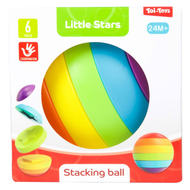 Load image into Gallery viewer, Toi-toys little stars stapeltoren puzzelbal 6-delig