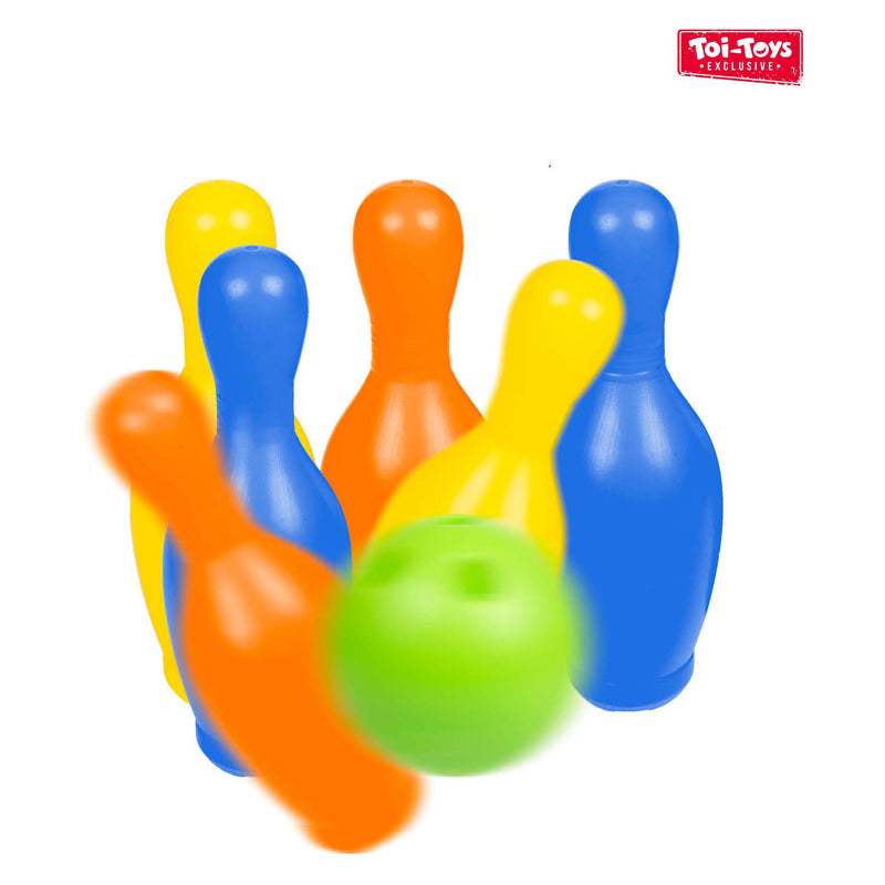Load image into Gallery viewer, Toi-toys bowlingset gekleurd, 7dlg.