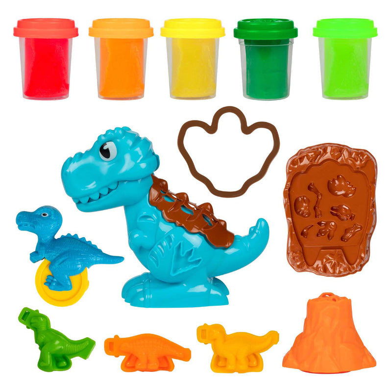 Afbeelding laden in galerijviewer, Toi-toys sculptidough kleiset dino - 5 kleipotjes